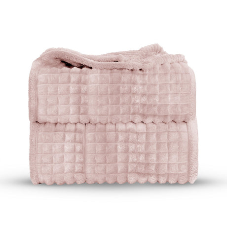 Velosso Chunky Waffle Plush Super Soft Blanket Throw