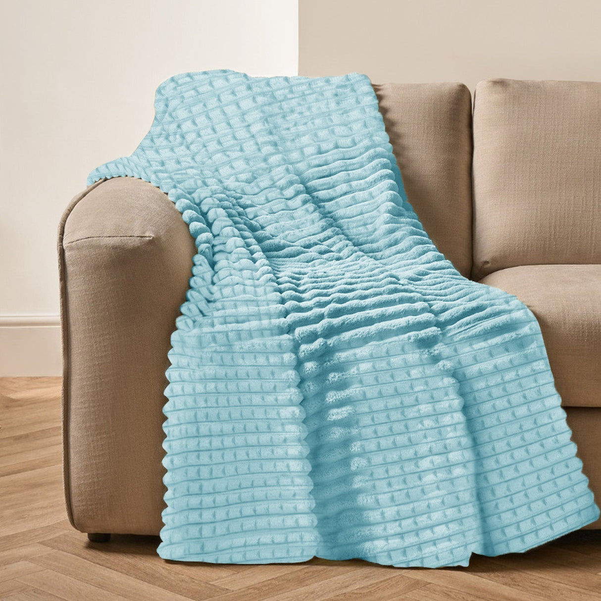 Velosso Chunky Waffle Plush Super Soft Blanket Throw