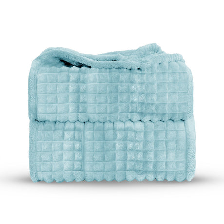 Velosso Chunky Waffle Plush Super Soft Blanket Throw