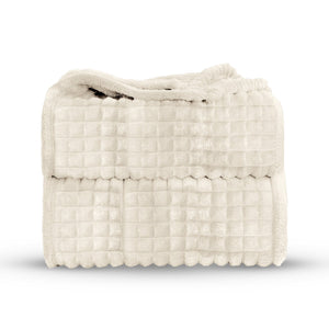 Velosso Chunky Waffle Plush Super Soft Blanket Throw
