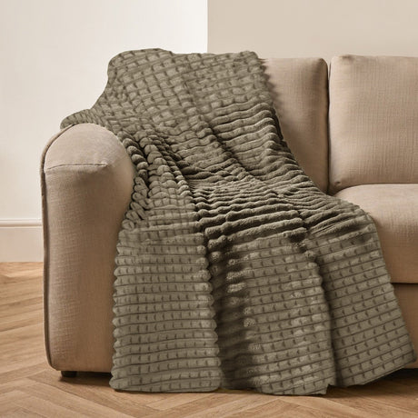 Velosso Chunky Waffle Plush Super Soft Blanket Throw