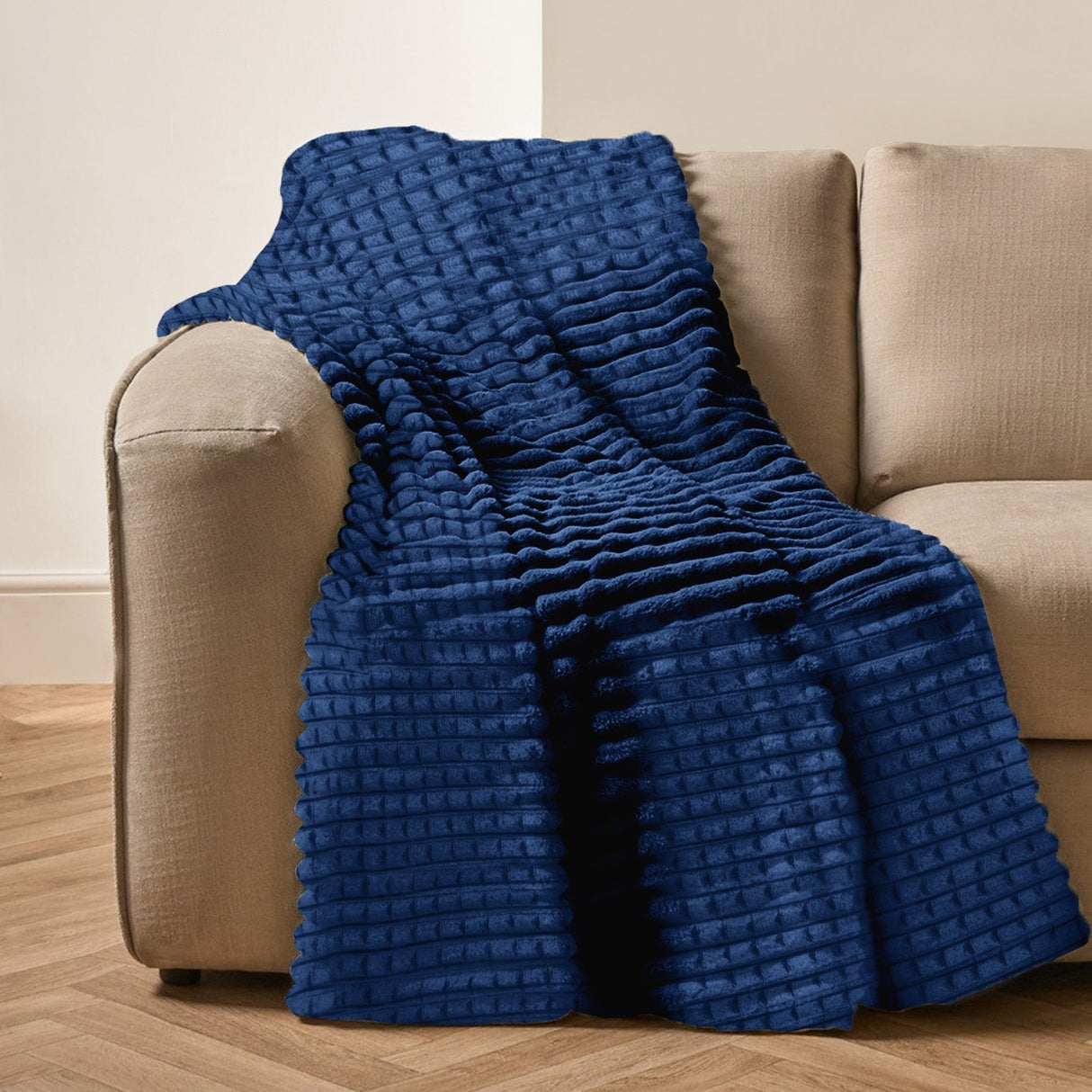 Velosso Chunky Waffle Plush Super Soft Blanket Throw