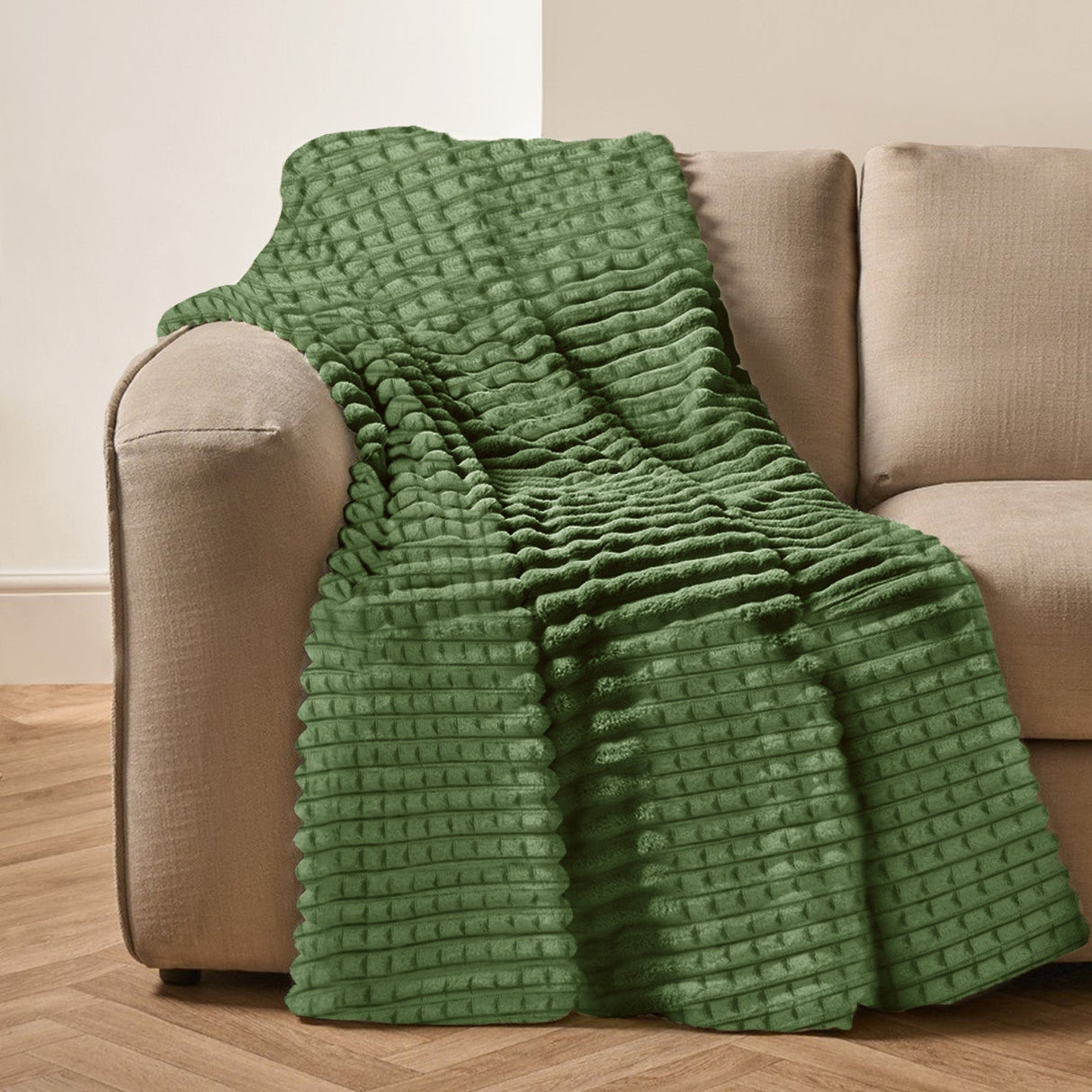 Velosso Chunky Waffle Plush Super Soft Blanket Throw