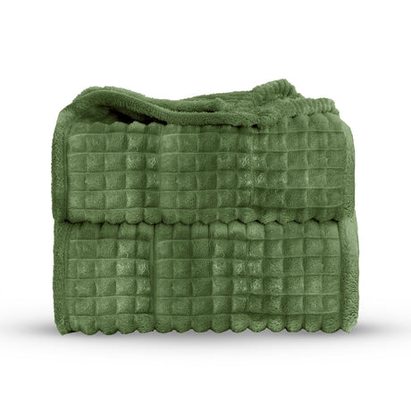Velosso Chunky Waffle Plush Super Soft Blanket Throw