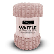 Velosso Chunky Waffle Plush Super Soft Blanket Throw