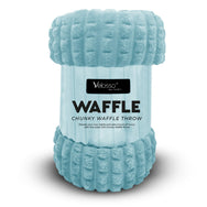 Velosso Chunky Waffle Plush Super Soft Blanket Throw