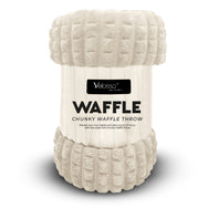 Velosso Chunky Waffle Plush Super Soft Blanket Throw