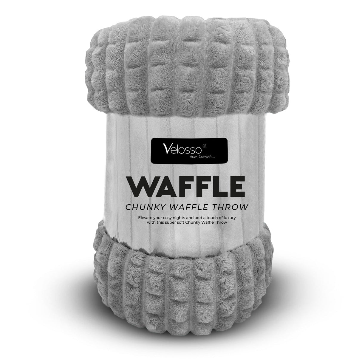 Velosso Chunky Waffle Plush Super Soft Blanket Throw