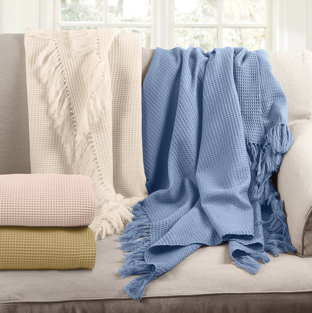 Velosso Waffle Throw 100% Cotton