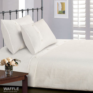 Intimates Waffle Button Duvet Cover & Pillowcase Set
