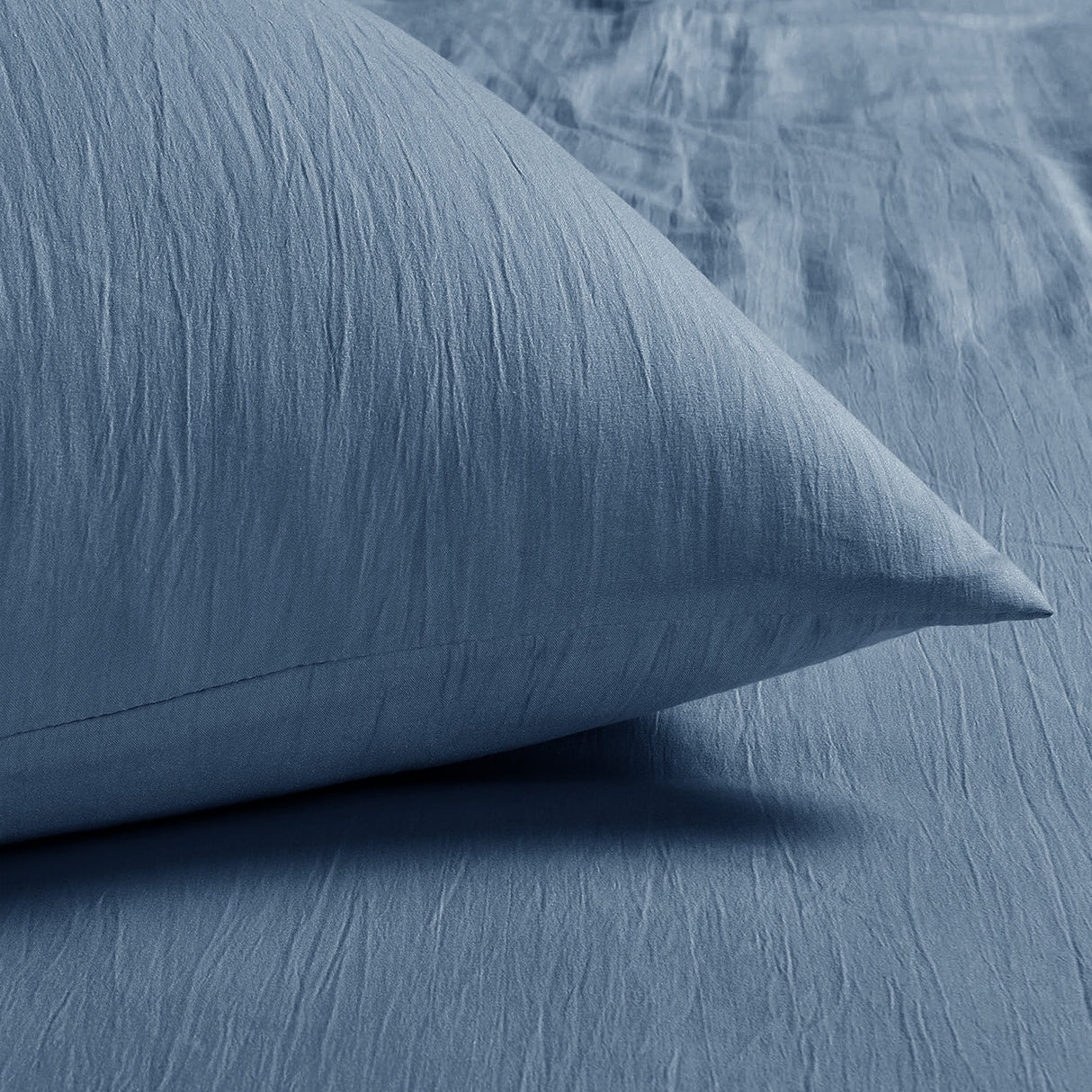 Velosso Washed Linen Look Duvet Cover & Pillowcase Set