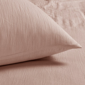 Velosso Washed Linen Look Duvet Cover & Pillowcase Set