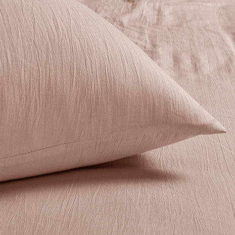 Velosso Washed Linen Look Duvet Cover & Pillowcase Set