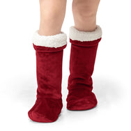 Velosso Oversized Plush Flannel Sherpa Lined Socks