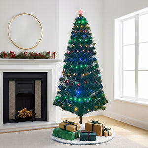 Home Republic Christmas Tree With Multi Colour Fibre Optic Lights