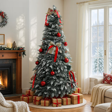 Decorated Christmas Tree with Bows & Ribbons