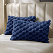 Velosso Chunky Popcorn Faux Rabbit Pillowcase Pair