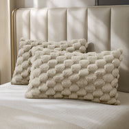 Velosso Chunky Popcorn Faux Rabbit Pillowcase Pair