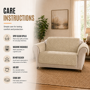 Home Republic Chevron Water Repellent Sofa Protector