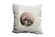 Intimates Velvet Pleated Floral Cushion