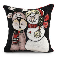 Velosso Xmas Snowman & Reindeer Cushion