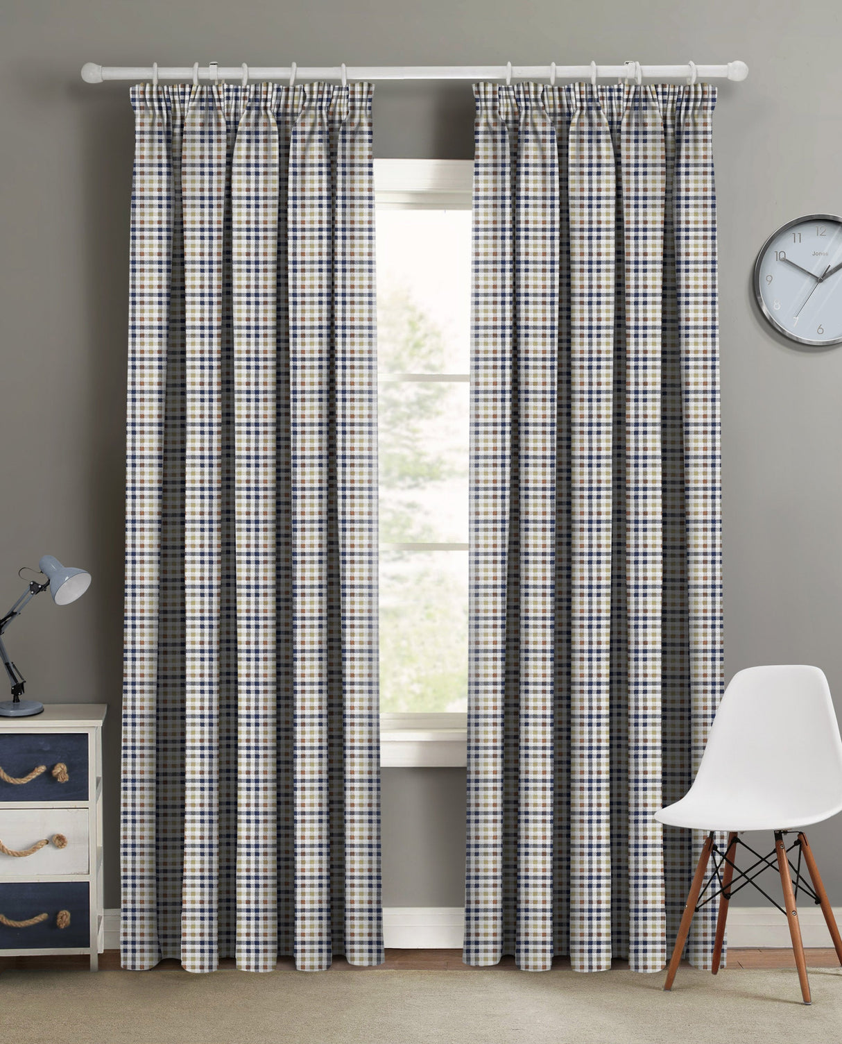 Velosso Denim Pencil Pleat Curtains