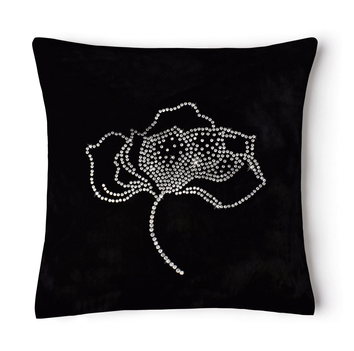 Intimates Diamante Rose Velvet Cushion