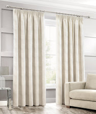 Intimates Leaf Jacquard Pencil Pleat Curtains