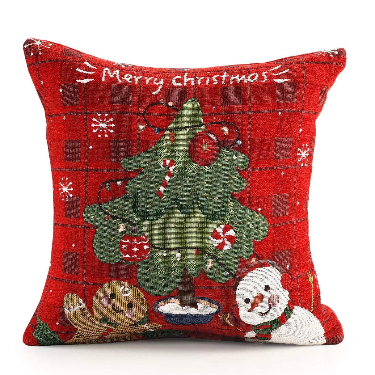 Velosso Xmas Tree Check Cushion