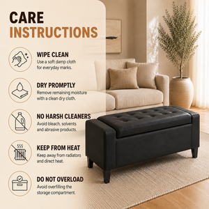 Home Republic Brayden Leather Storage Seat