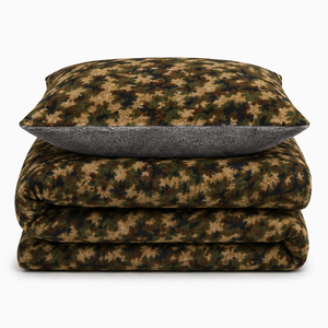 Velosso Camouflage Teddy Duvet Cover & Pillowcase Set
