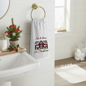 Velosso Ill Be Home 2 Pack Christmas Cotton Hand Towels