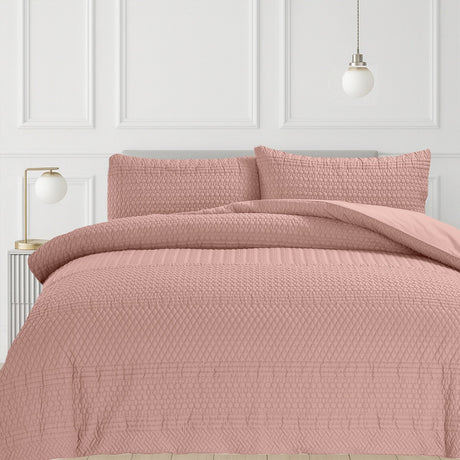 Velosso Paloma Pinsonic Bobble Pattern Duvet Cover and Pillowcase Set