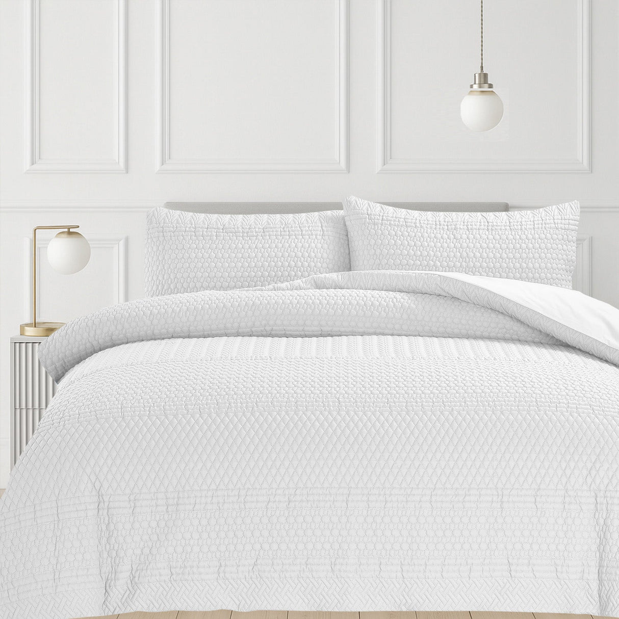 Velosso Paloma Pinsonic Bobble Pattern Duvet Cover and Pillowcase Set