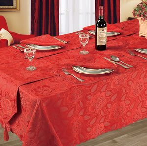Kitchen Trends Rose Jacquard Tablecloth