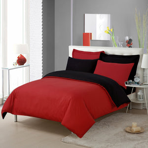 Velosso Plain Dyed Duvet Cover & Pillowcase Set