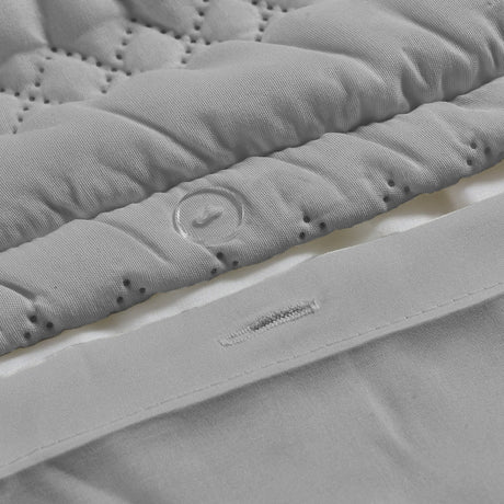 Velosso Saville Embossed Geometric Pattern Duvet Cover and Pillowcase Set