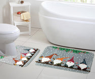 Velosso 2 Piece Christmas Memory Foam Bath and Pedestal Mat Set