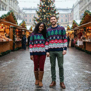 Velosso Fun Christmas Trees Navy Jumper