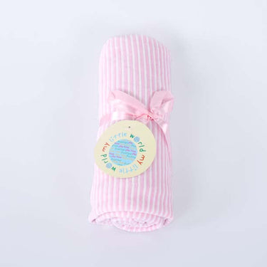 Nursery Stripe Velour Baby Blanket