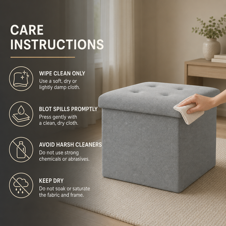 Home Republic Foldable Linen Storage Ottoman