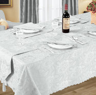 Kitchen Trends Rose Jacquard Tablecloth