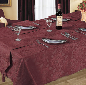 Kitchen Trends Rose Jacquard Tablecloth