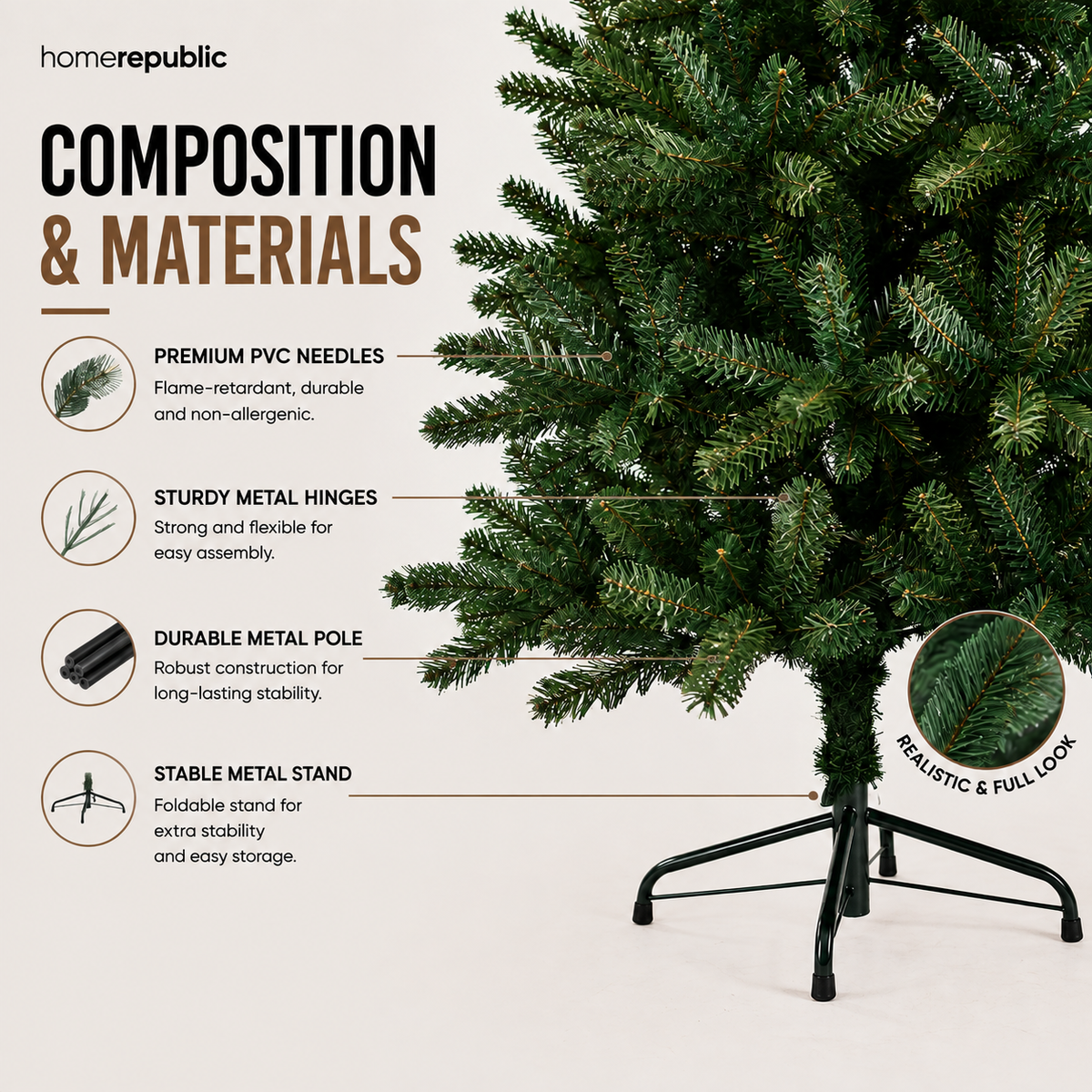 Home Republic Plain Green Christmas Tree