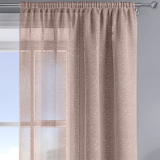 Alessandria Sparkle Blush Pink Slot Top Voile Panel