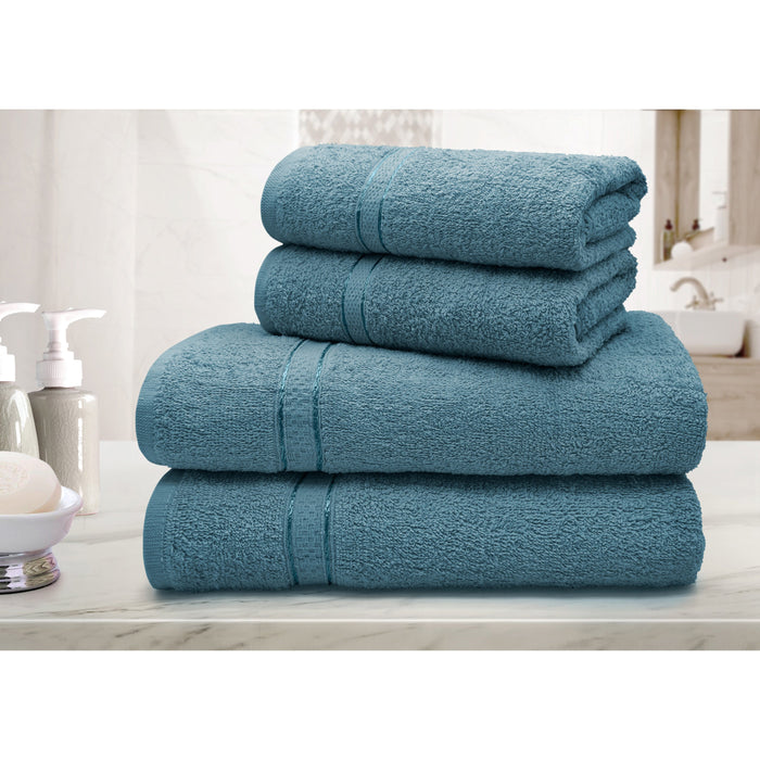 Aspen 400gsm Cotton Smoke Blue Towel