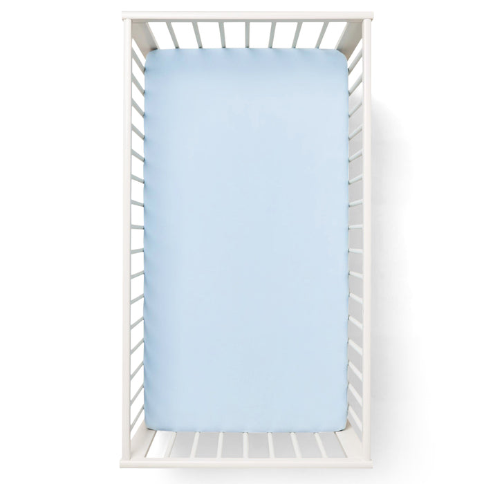 2 Pack Blue Jersey Fitted Cot Sheets