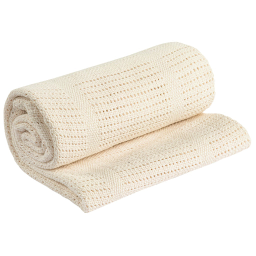 Cream Cellular Baby Blanket
