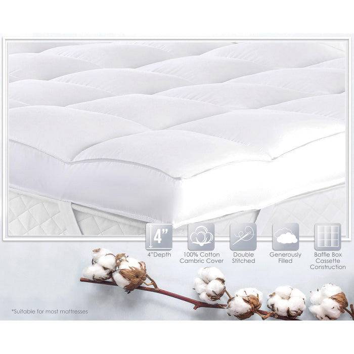 200 Thread Count Pure Cotton Mattress Topper