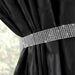 Sparkle Diamante Strip Silver Tiebacks